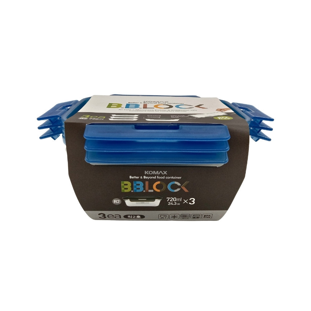 KOMAX CONTAINER SETB (720ML X 3) Per Pack