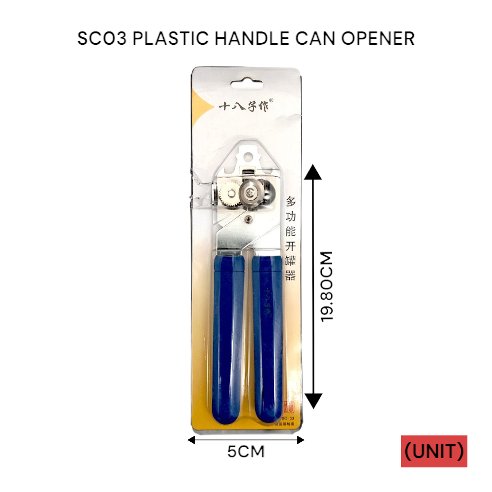 SC03 PLASTIC HANDLE CAN OPENER PER UNIT