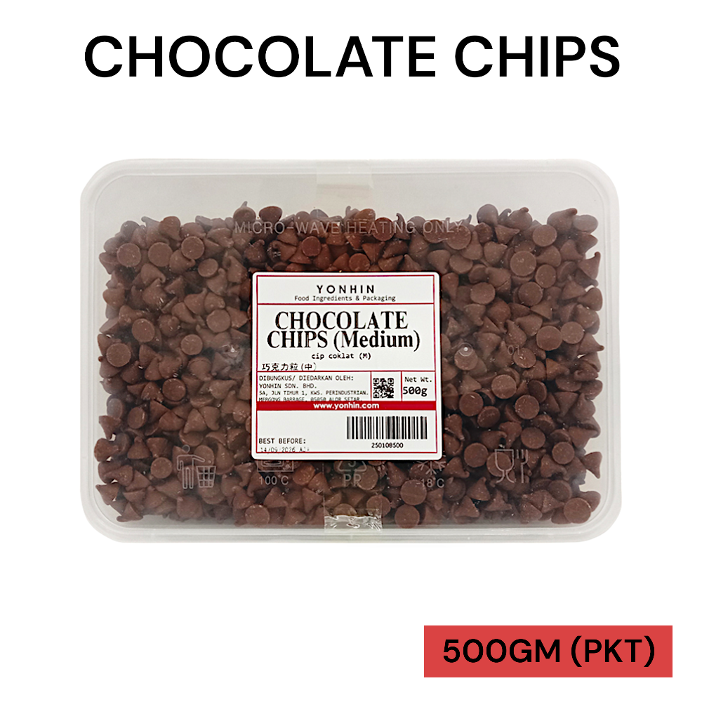 CHOCOLATE CHIPS (MEDIUM) 500GM-PKT