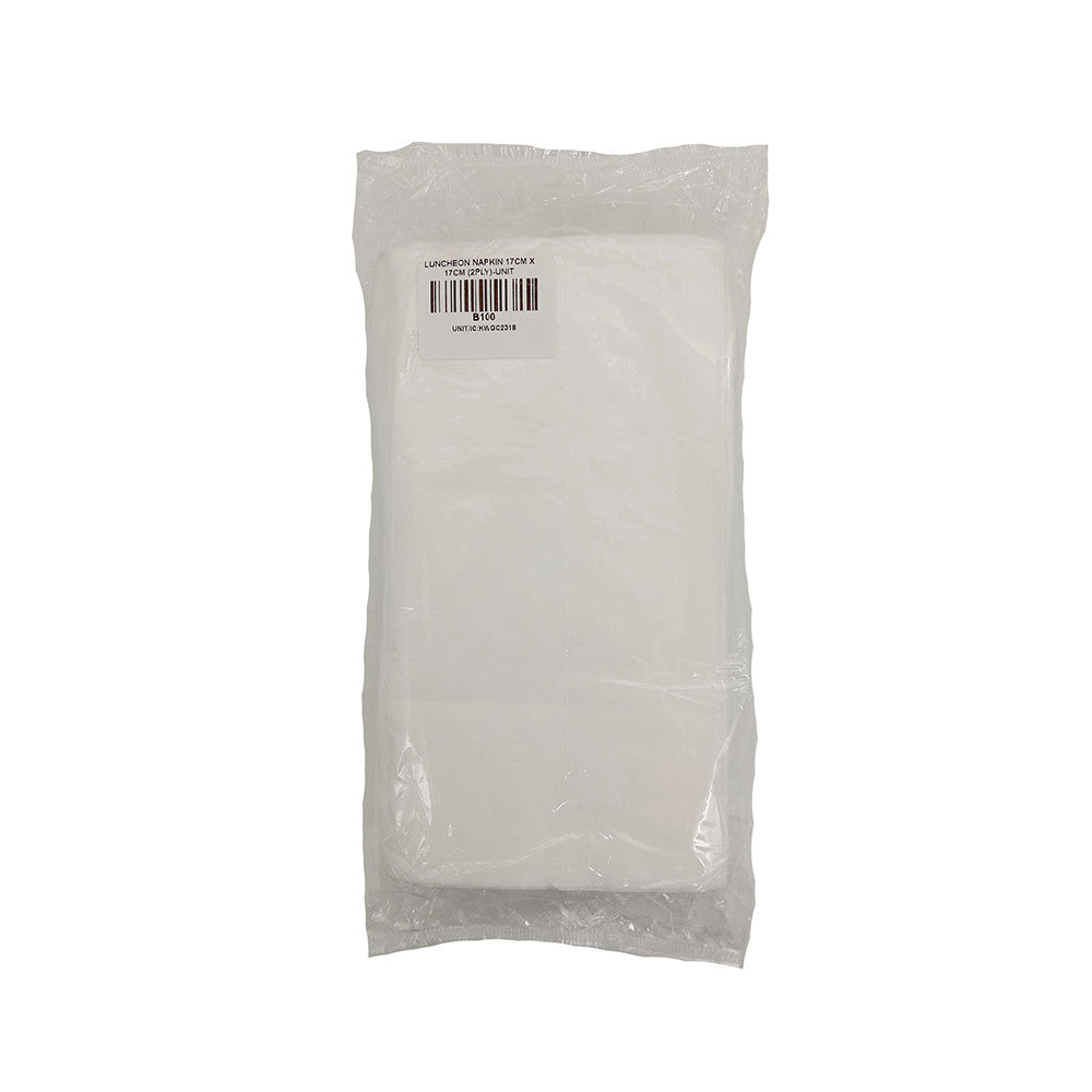 LUNCHEON NAPKIN 17CM X 17CM (2PLY) 100'S Per Pack