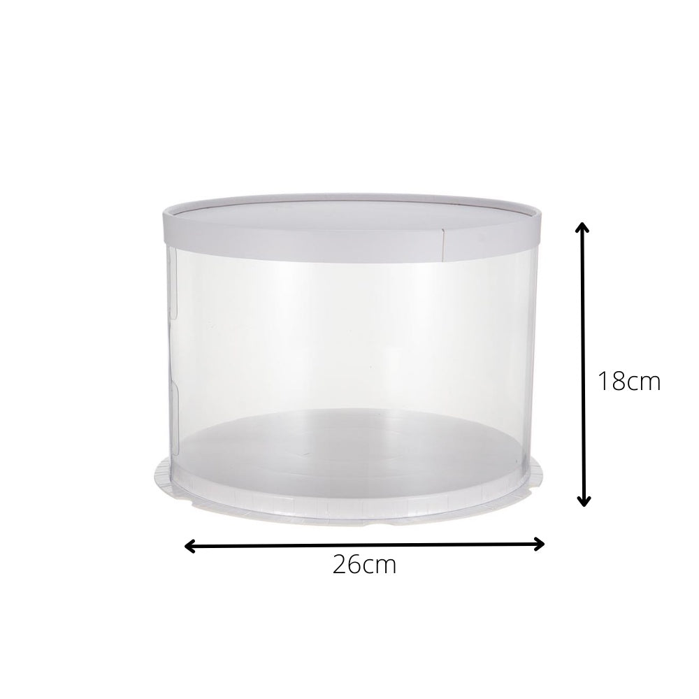 (1PCS) Transparent Round Cake Box- Various Size