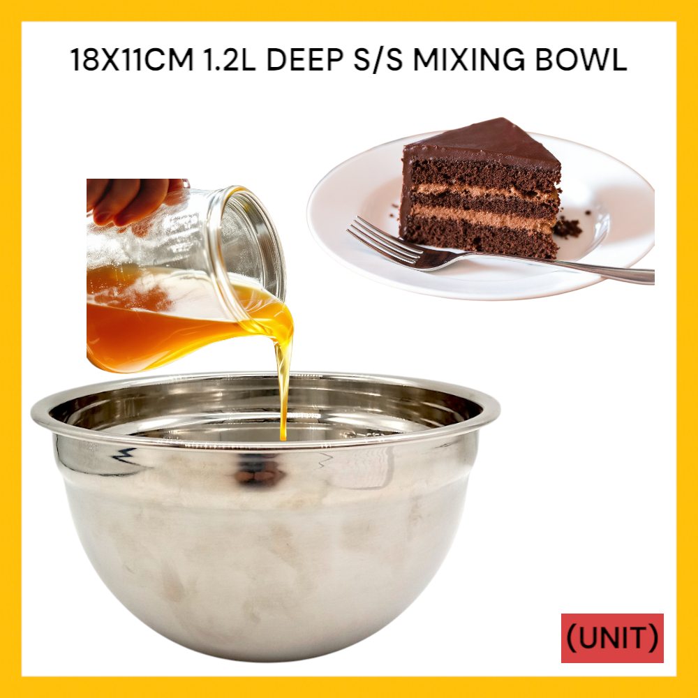 18X11CM 1.2L DEEP S/S MIXING BOWL (SS-603) PER UNIT