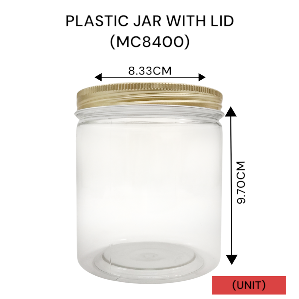 PLASTIC JAR WITH LID (MC 8400) PER UNIT