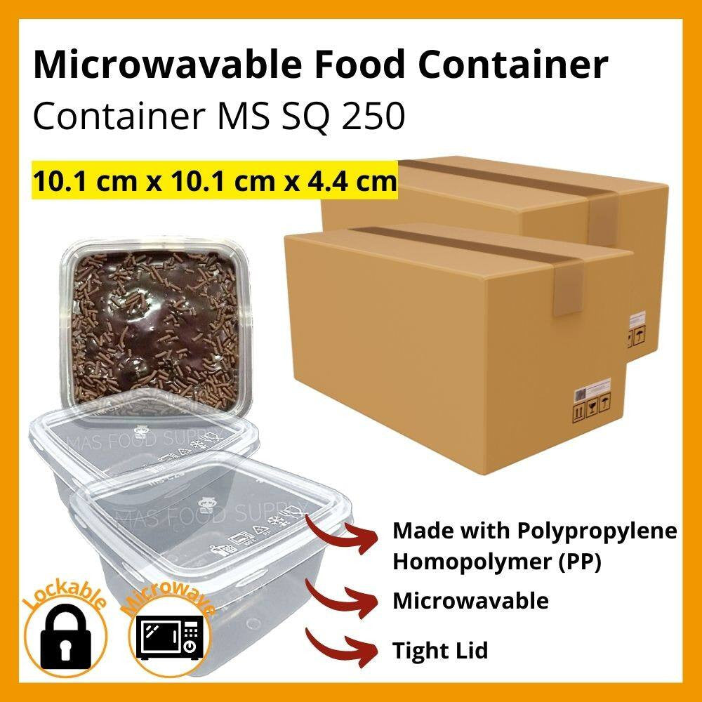 500Sets Per Carton Square Container MS SQ 250 With Lid
