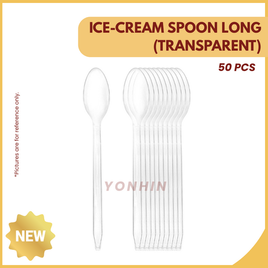 ICE-CREAM SPOON LONG (TRANSPARENT)50's-UNIT