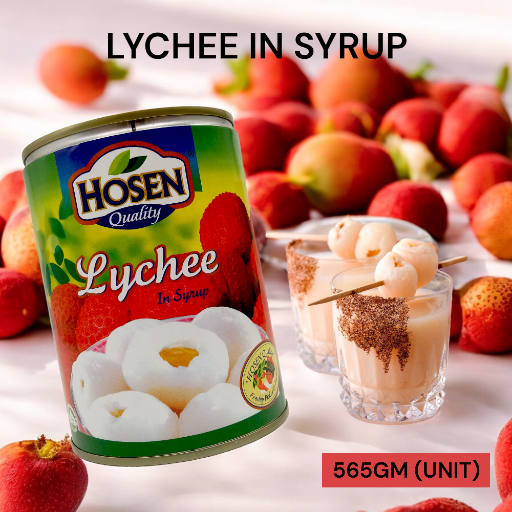 HOSEN LYCHEE IN SYRUP 565GM PER UNIT