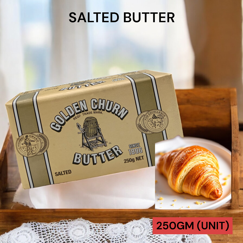 GOLDEN CHURN SALTED BUTTER 250GM PER UNIT