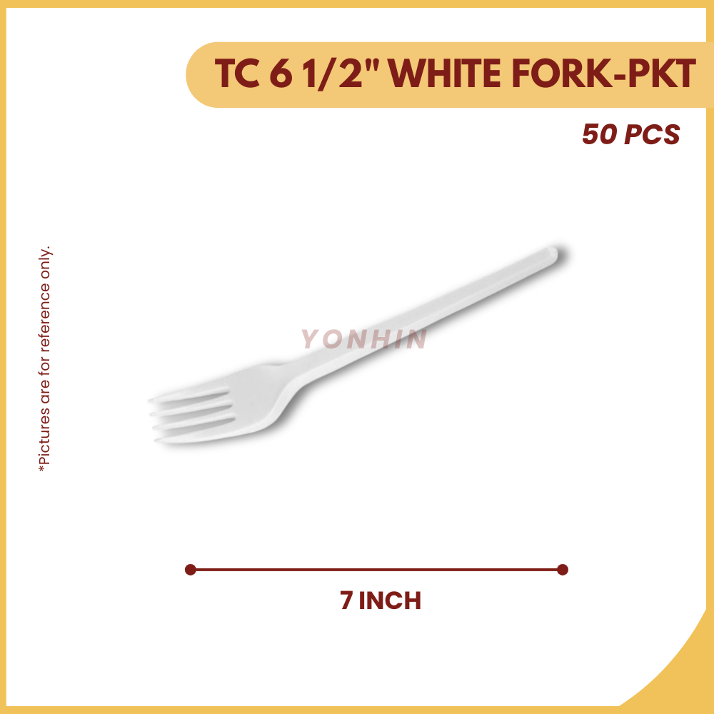 TC 6 1/2" WHITE FORK (+/-50'S )-PKT