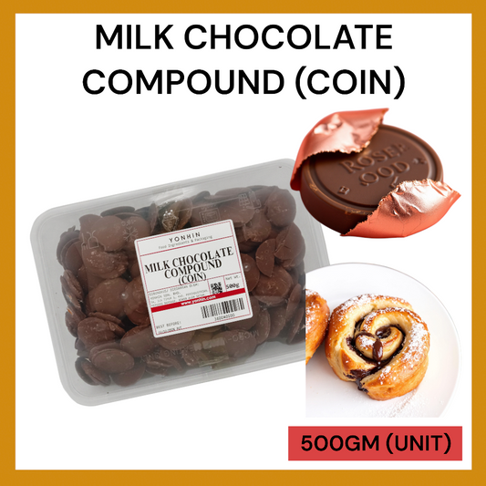 MILK CHOCOLATE COMPOUND (COIN) 500GM PER UNIT