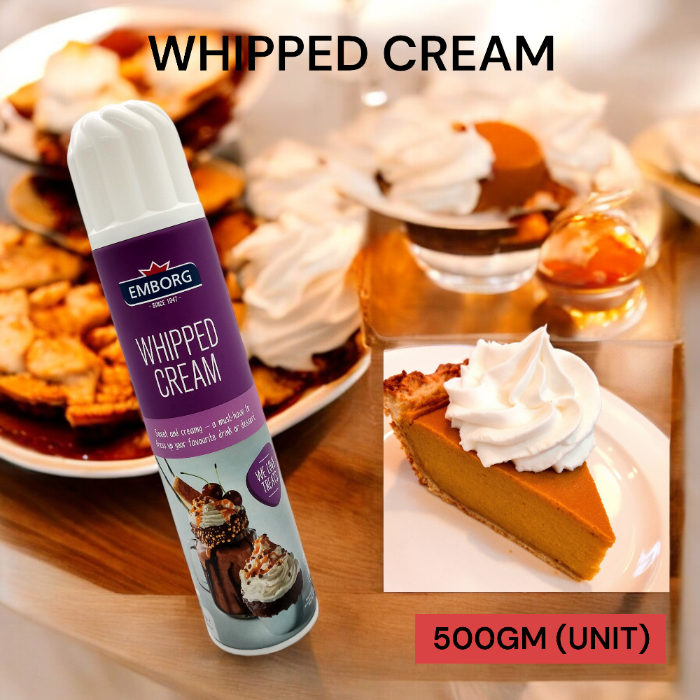 EMBORG SPRAY WHIPPED CREAM 500GM PER UNIT