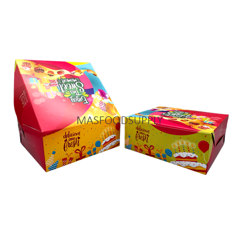 200Pcs Per Bundle Colourful 9 Inch Cake Box
