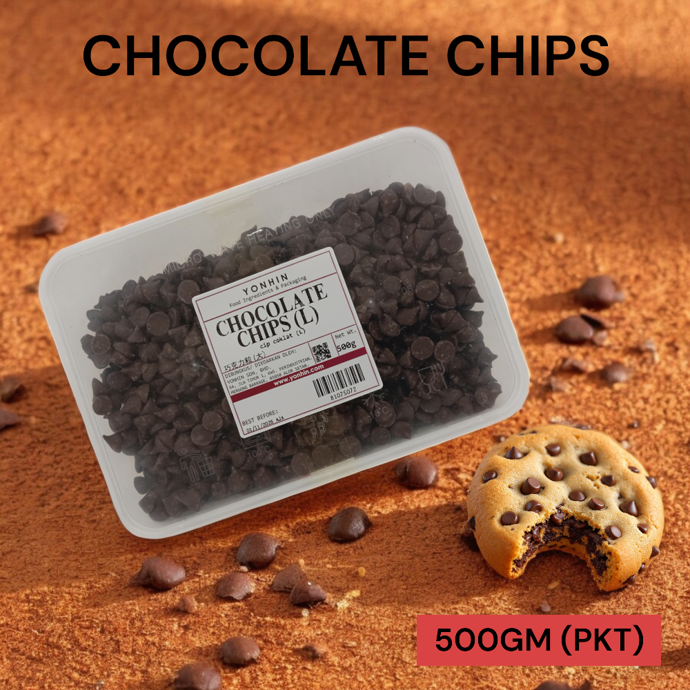 CHOCOLATE CHIPS (LARGE) 500GM PER PKT