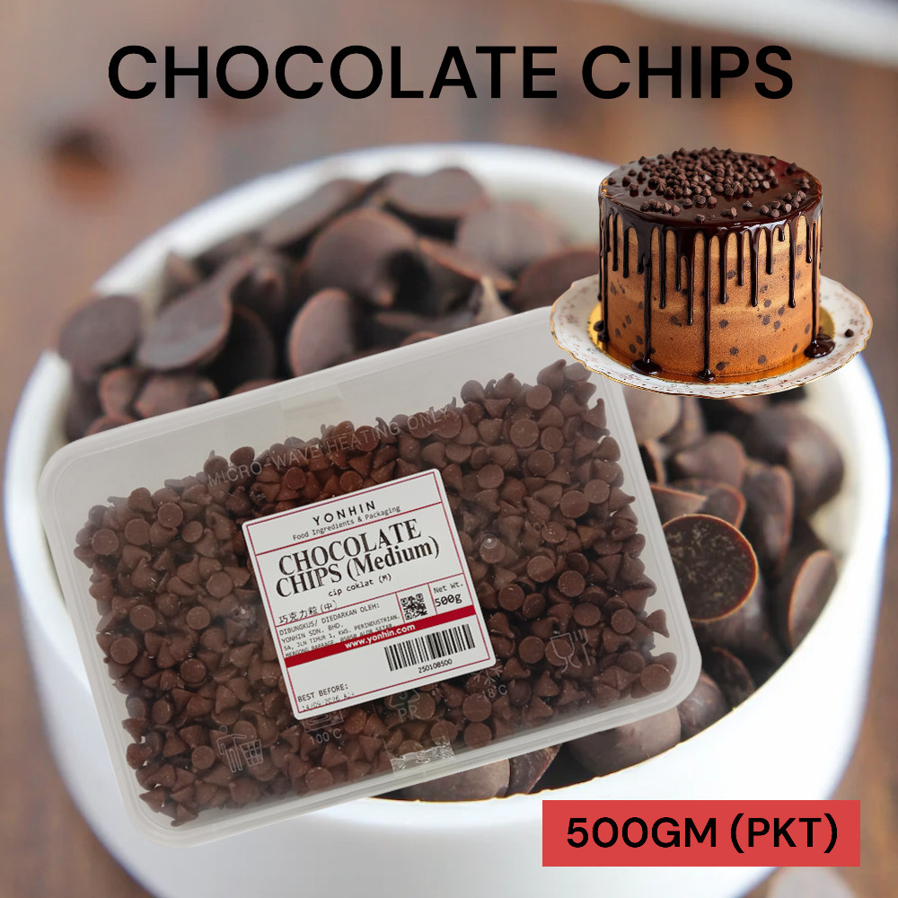 CHOCOLATE CHIPS (MEDIUM) 500GM-PKT