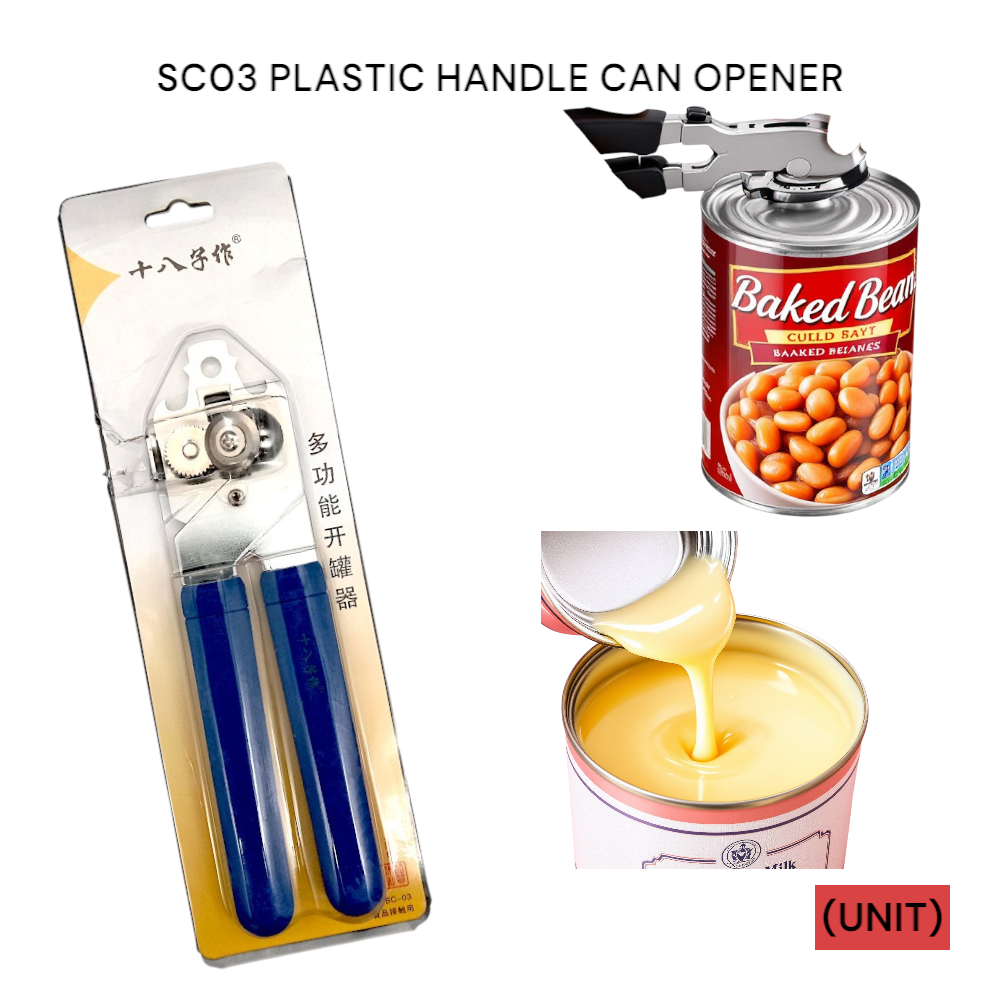 SC03 PLASTIC HANDLE CAN OPENER PER UNIT