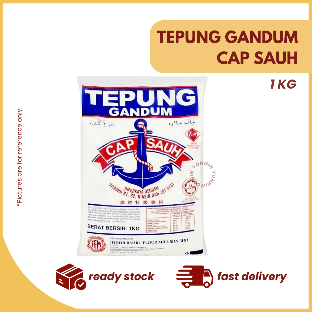 TEPUNG GANDUM CAP SAUH 1KG-UNIT