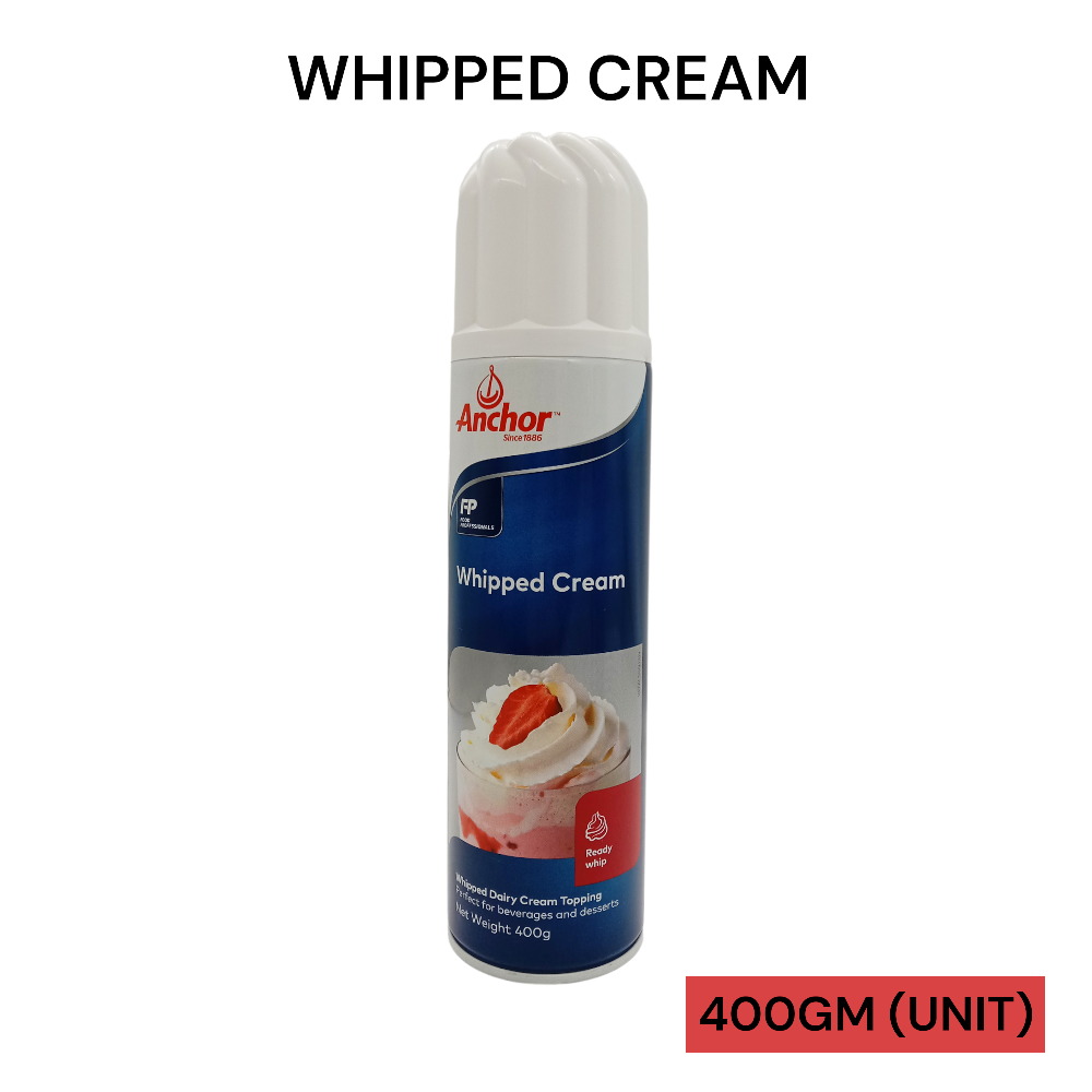 ANCHOR AEROSOL CREAM (WHIPPED CREAM) 400GM PER UNIT