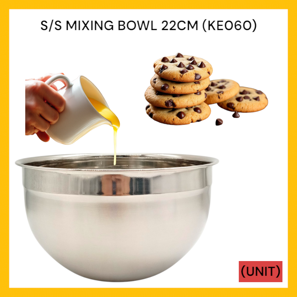 S/S MIXING BOWL 22CM (KE060) PER UNIT