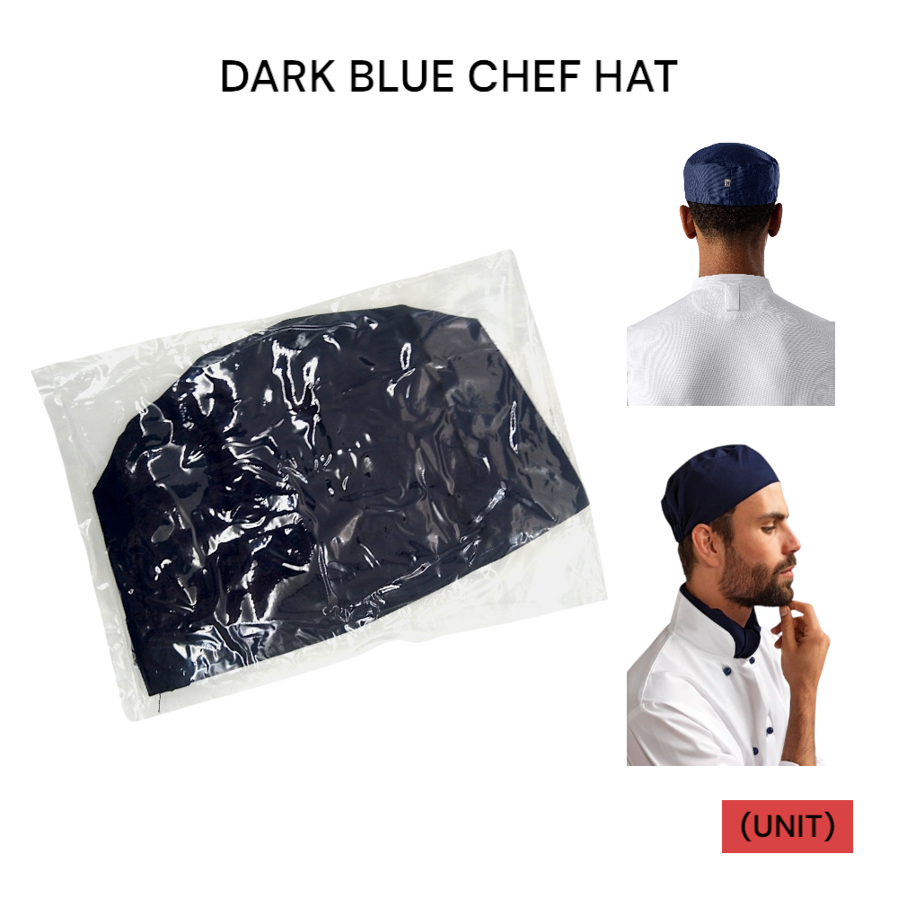 HIGH QUALITY DARK BLUE CHEF HAT (READY STOCK)