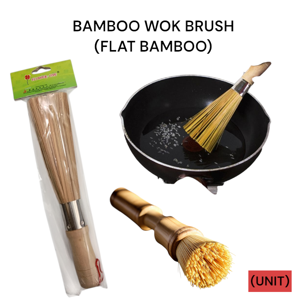 BAMBOO WOK BRUSH (FLAT BAMBOO) T40-01 PER UNIT