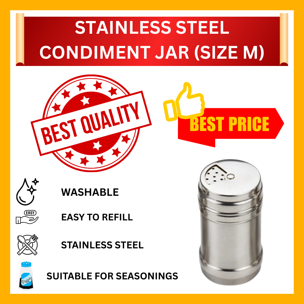 STAINLESS STEEL CONDIMENT JAR (SIZE M) (SS-1505)