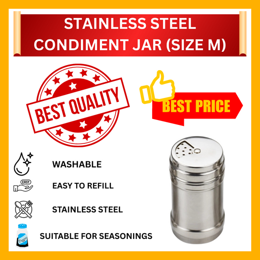 STAINLESS STEEL CONDIMENT JAR (SIZE M) (SS-1505)