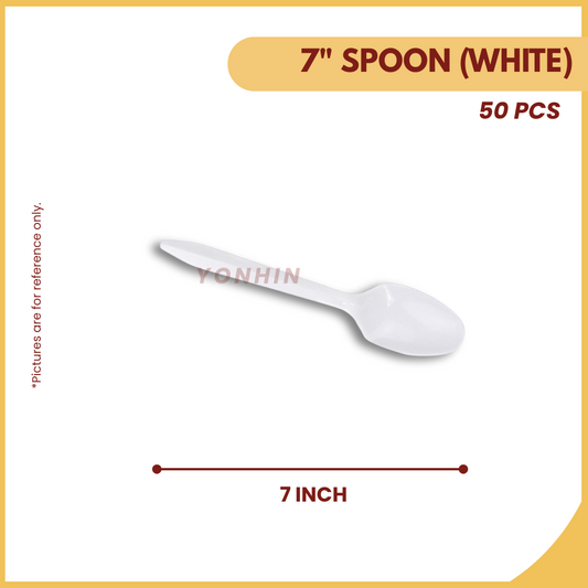 7`` SPOON (WHITE) 50PCS-UNIT