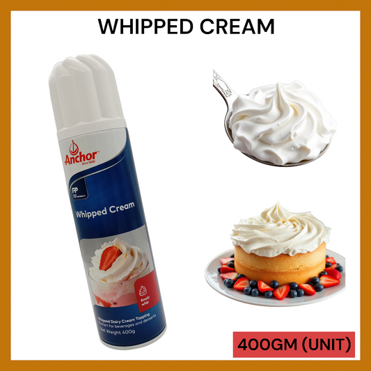 ANCHOR AEROSOL CREAM (WHIPPED CREAM) 400GM PER UNIT