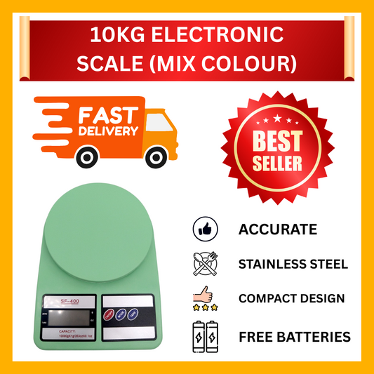 10KG ELECTRONIC SCALE WITH MIX COLOUR (SF-400)