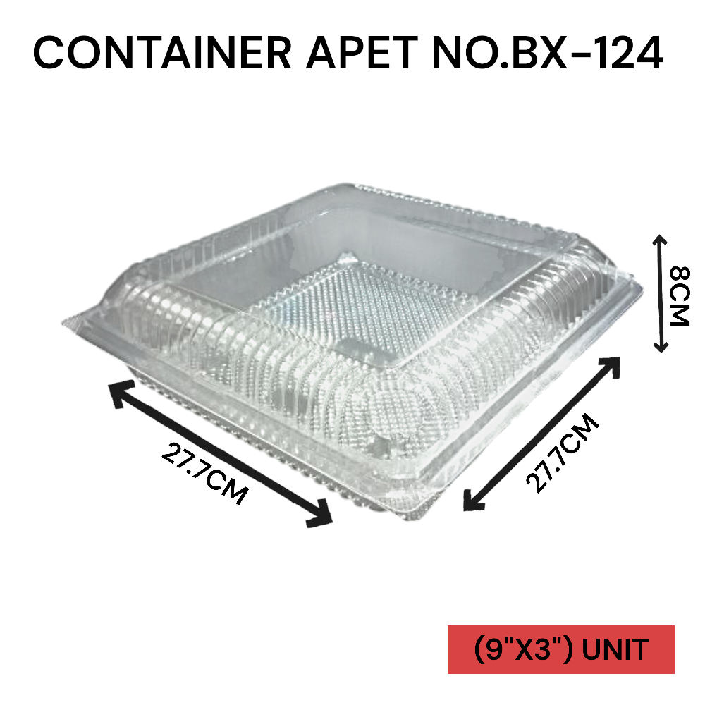 CONTAINER APET NO.BX-124 (9"X3") PER UNIT