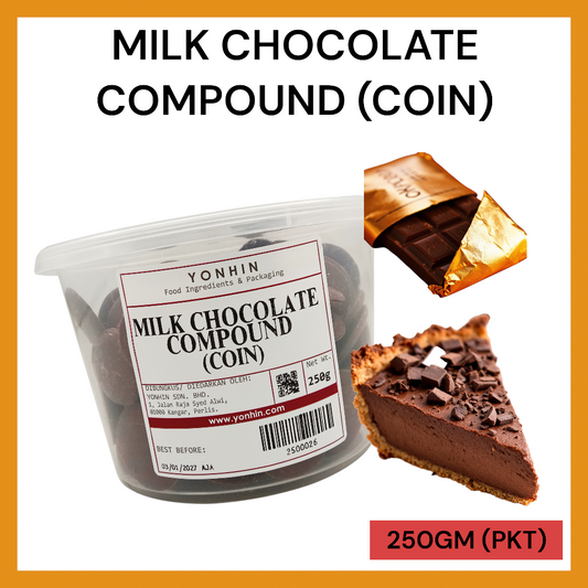 MILK CHOCOLATE COMPOUND (COIN) 250GM PER PKT-R
