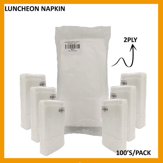 LUNCHEON NAPKIN 17CM X 17CM (2PLY) 100'S Per Pack