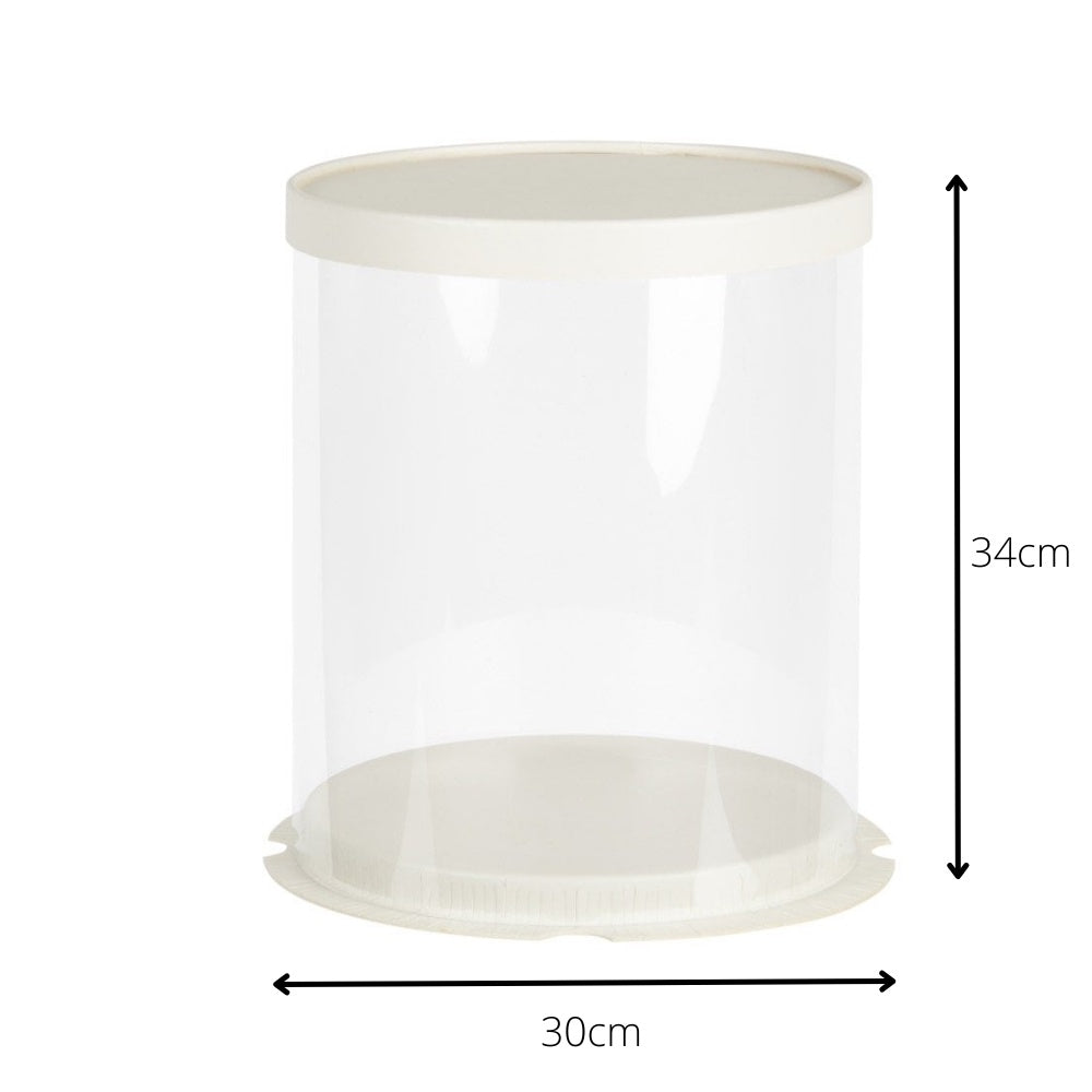 (1PCS) Transparent Round Cake Box- Various Size