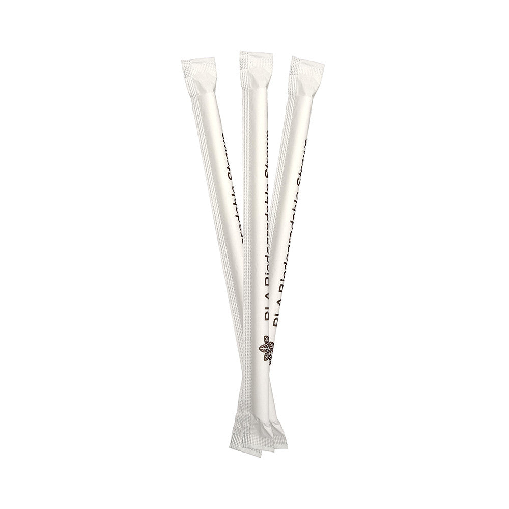 12X230MM BIODEGRADABLE STRAW (INDIVIDUAL PACK) 100'S Per Pack