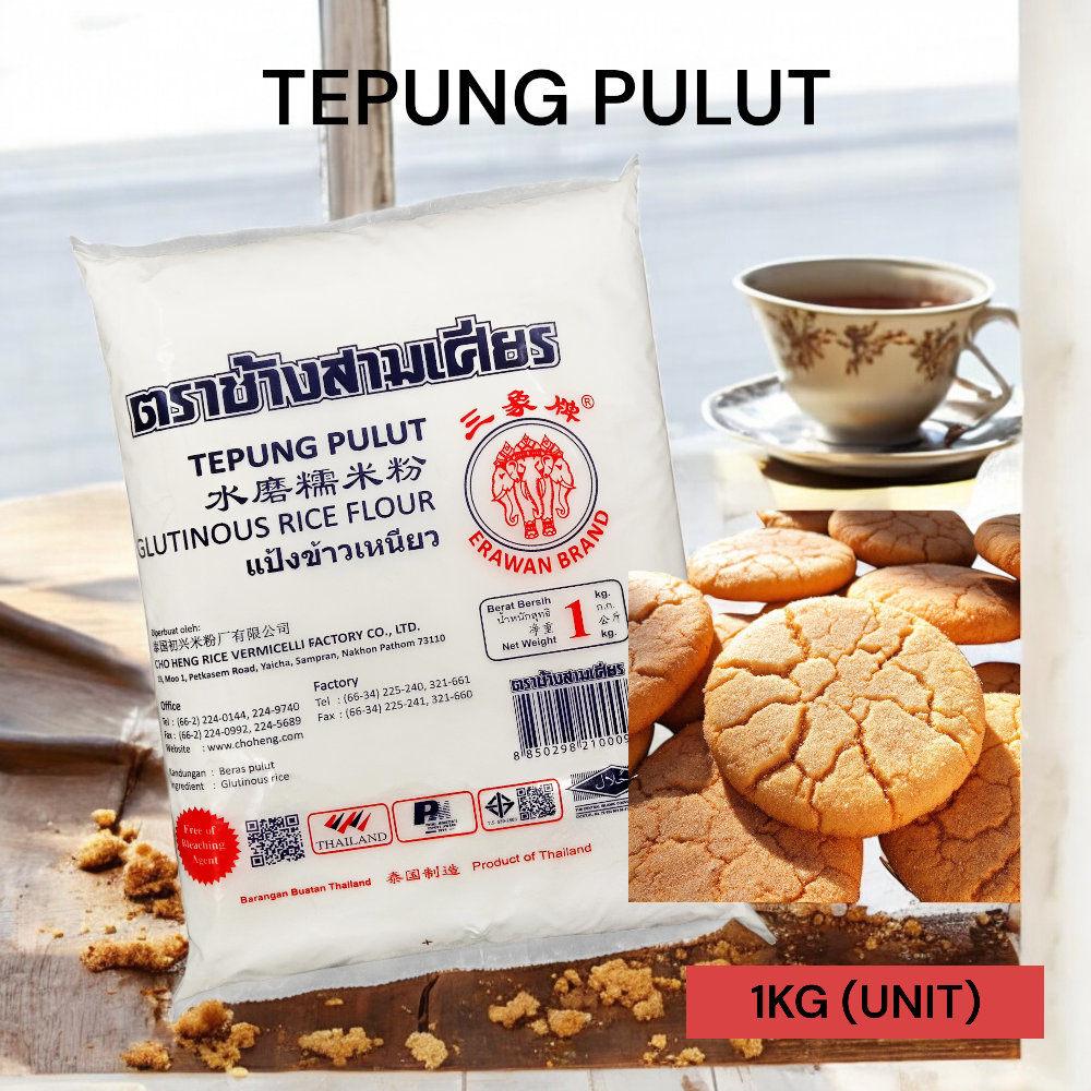 TEPUNG PULUT ERAWAN BRAND 1KG PER UNIT