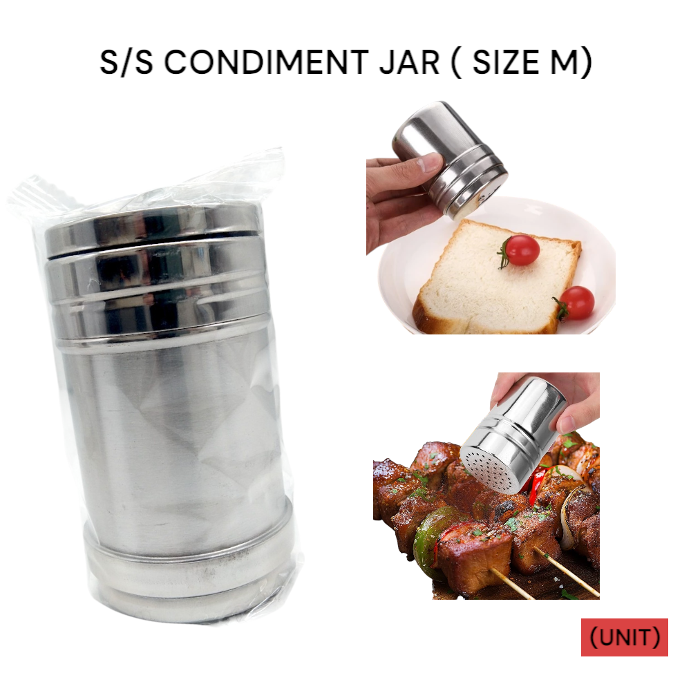 STAINLESS STEEL CONDIMENT JAR (SIZE M) (SS-1505)