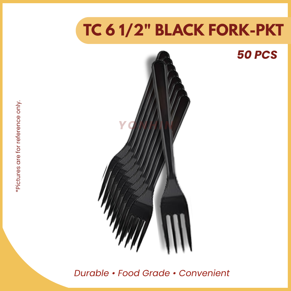 TC 6 1/2" BLACK FORK (+/-50'S )-PKT