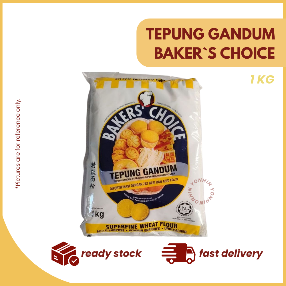 TEPUNG GANDUM BAKER`S CHOICE 1KG-UNIT