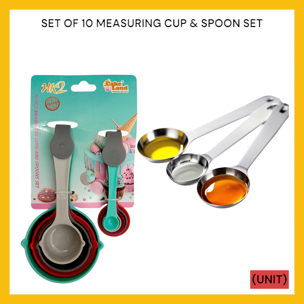 SET OF 10 MEASURING CUP & SPOON SET PER UNIT