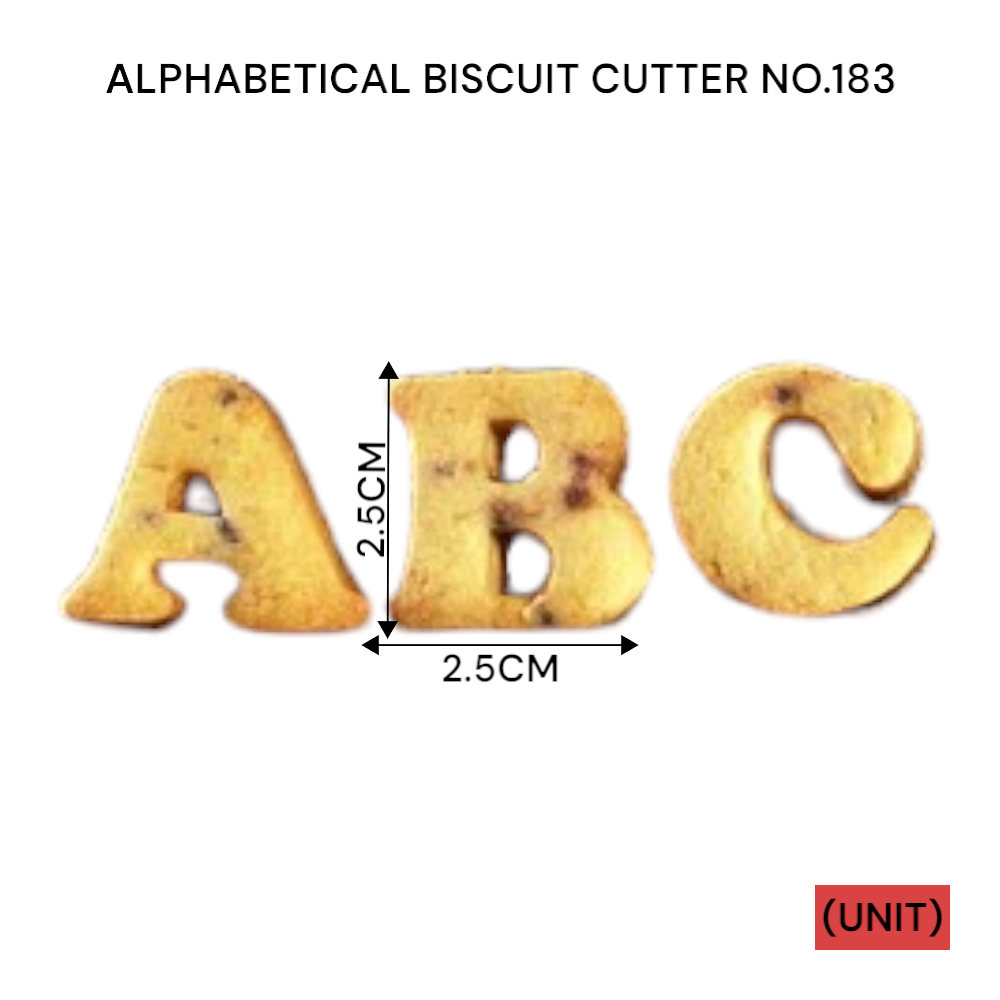 ALPHABETICAL BISCUIT CUTTER NO.183 PER UNIT