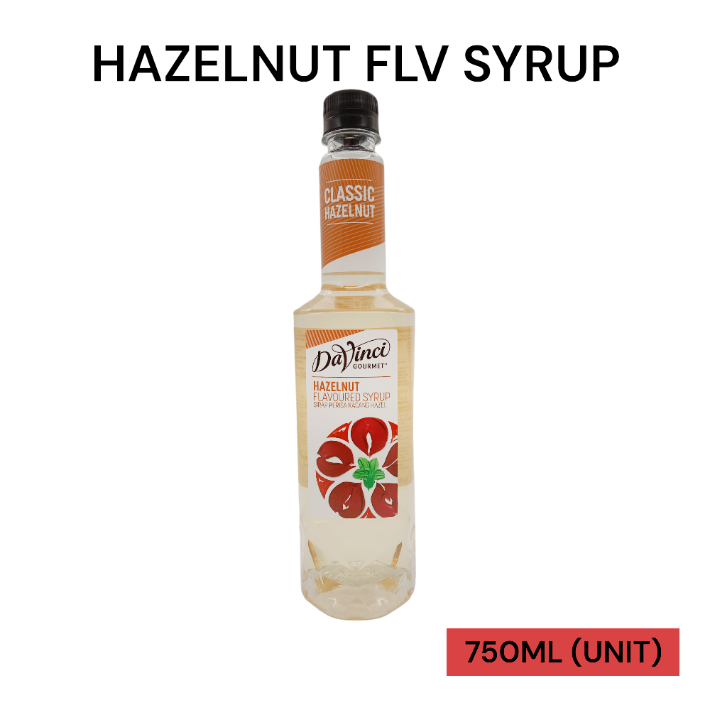 DA VINCI HAZELNUT FLV SYRUP 750ML PER UNIT