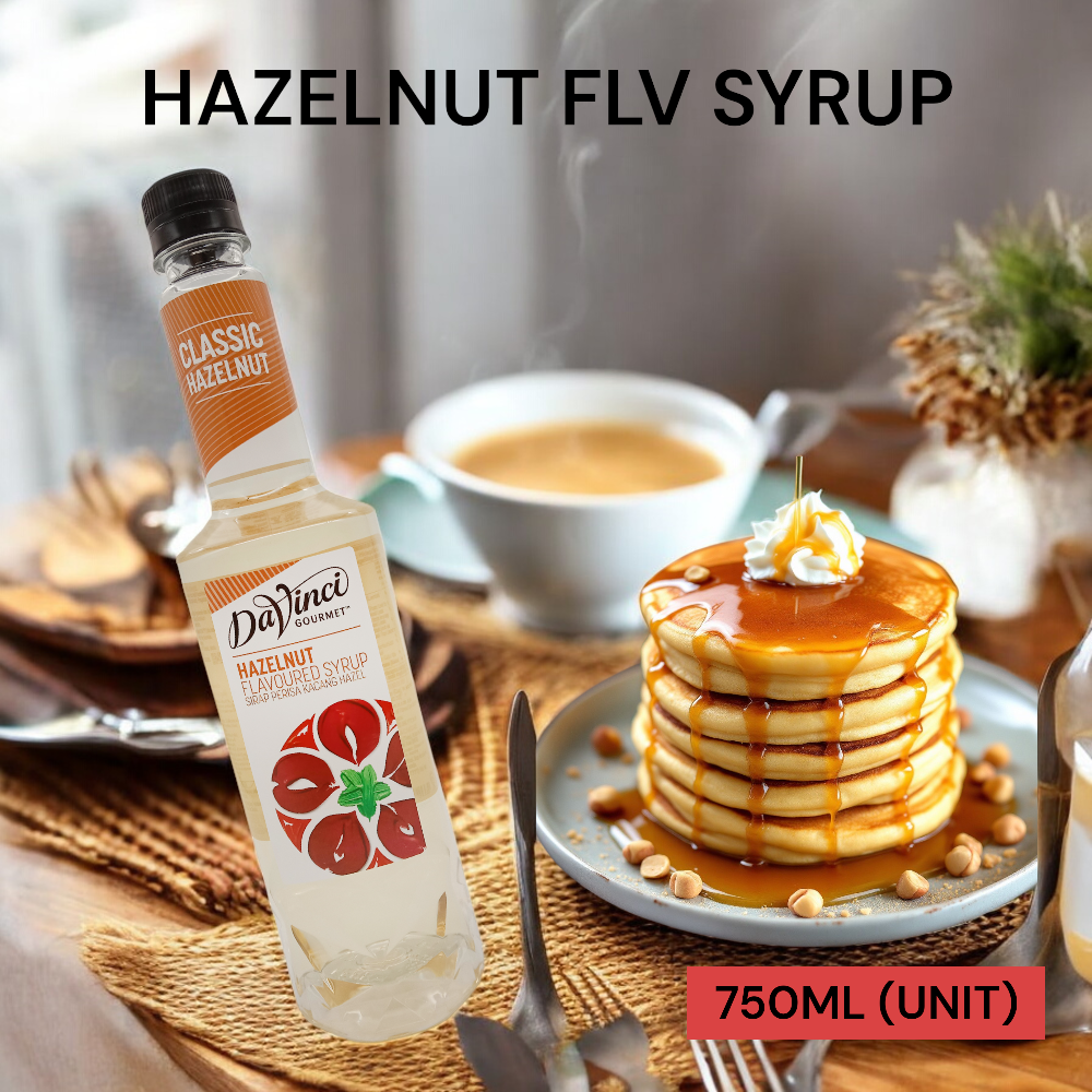 DA VINCI HAZELNUT FLV SYRUP 750ML PER UNIT