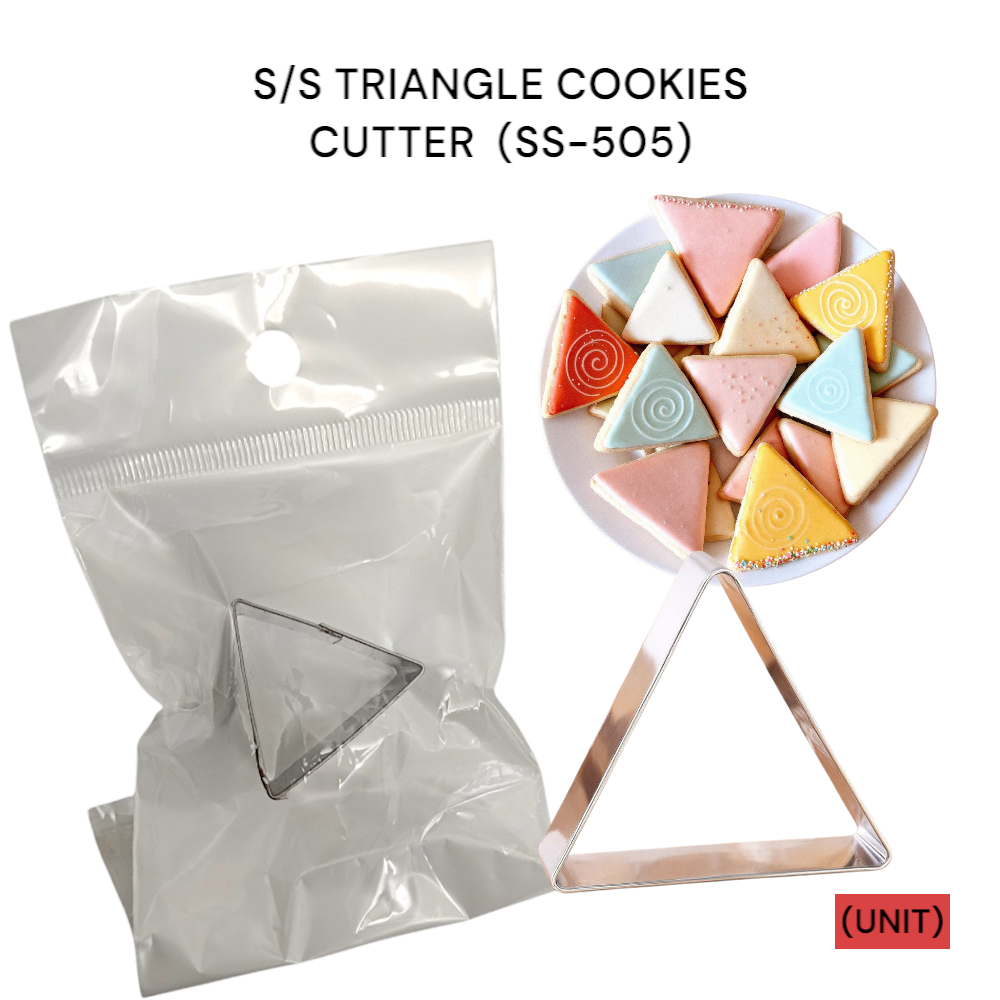 S/S TRIANGLE COOKIES CUTTER NO.SS-505 PER UNIT