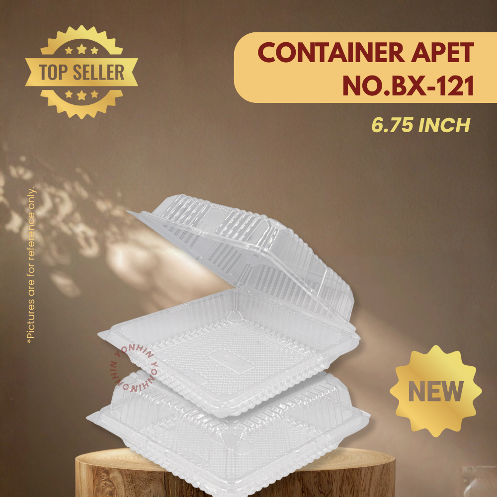 CONTAINER APET NO.BX-121 (6.75") 50PCS-PKT