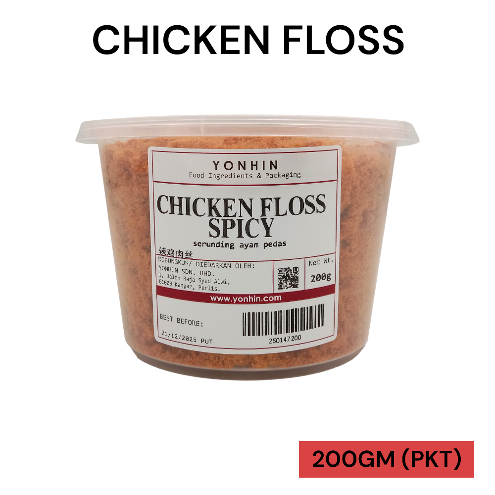 CHICKEN FLOSS SPICY 200GM PER UNIT