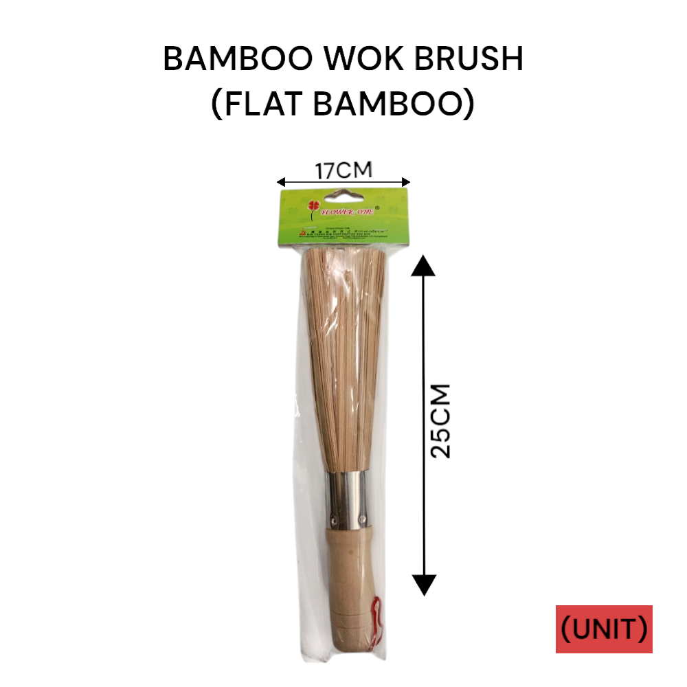 BAMBOO WOK BRUSH (FLAT BAMBOO) T40-01 PER UNIT