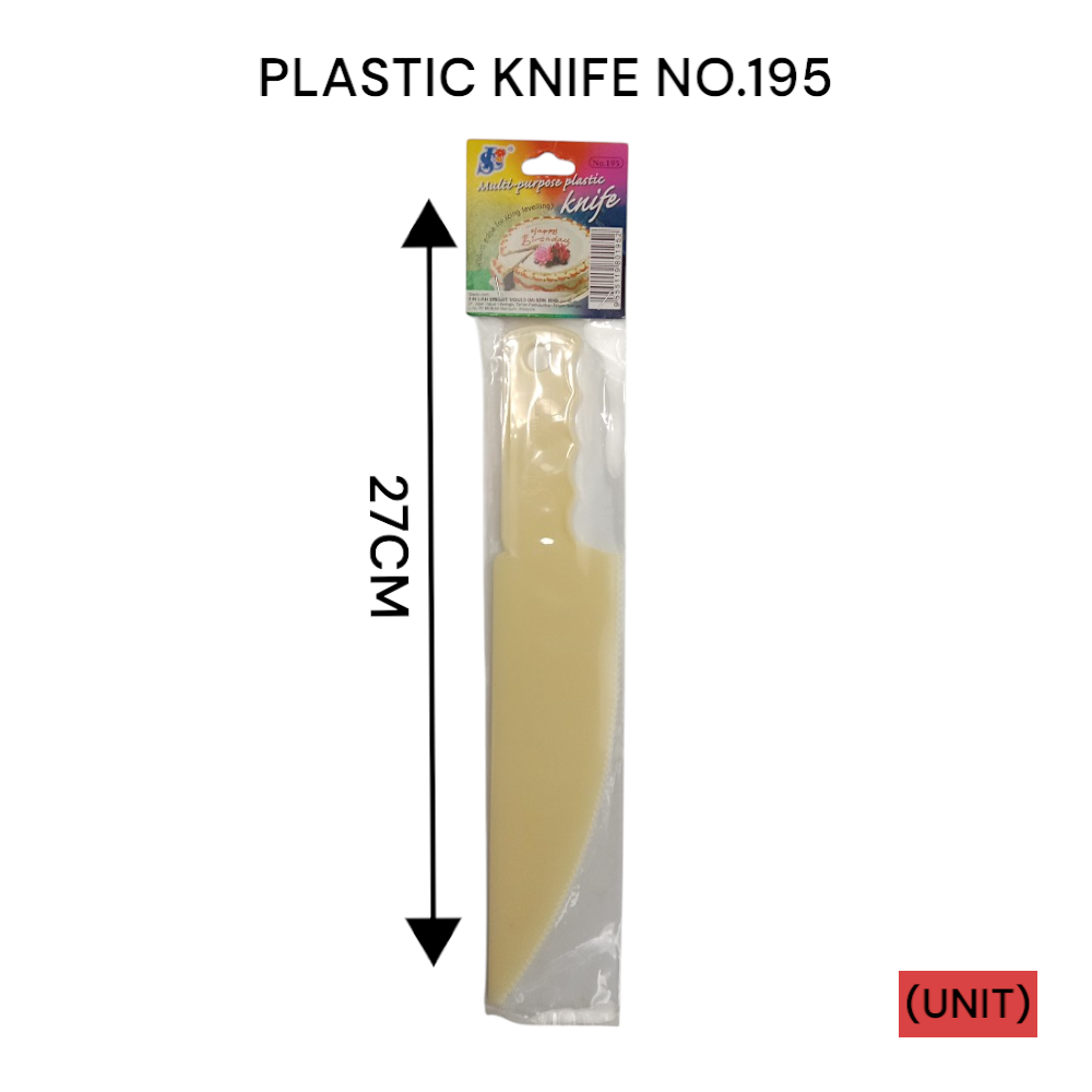 PLASTIC CAKE KNIFE NO.195 PER UNIT