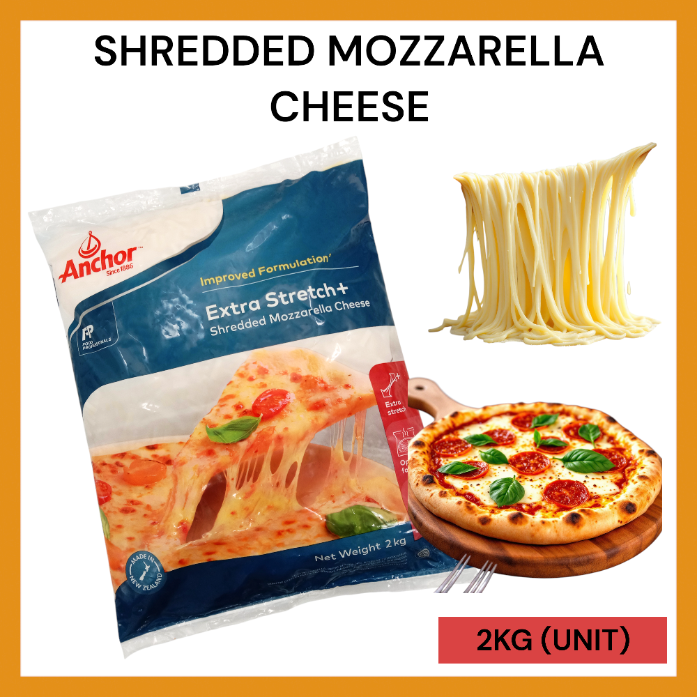 ANCHOR SHREDDED MOZZARELLA CHEESE (EXTRA STRETCH) 2KG PER UNIT