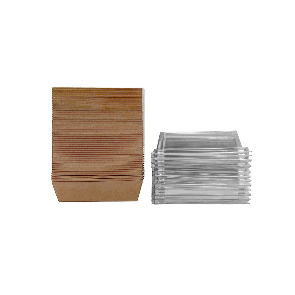 SQUARE DESSERT PACKAGING BOX (KRAFT PAPER) 50'S Per Pack