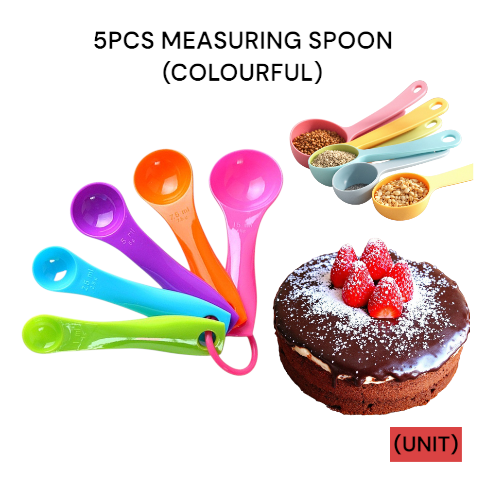 5PCS MEASURING SPOON (COLOURFUL) (AY1) PER UNIT