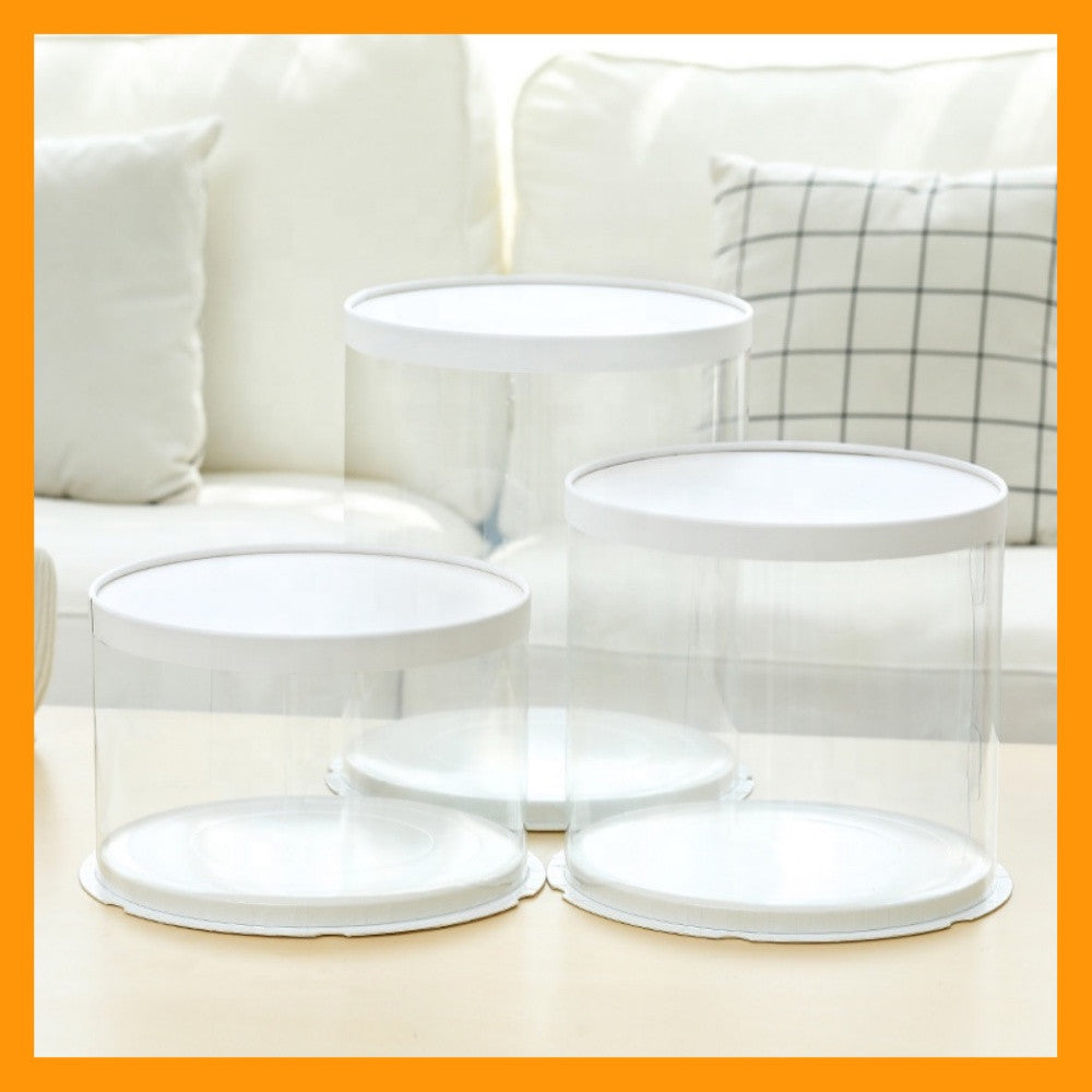 (1PCS) Transparent Round Cake Box- Various Size